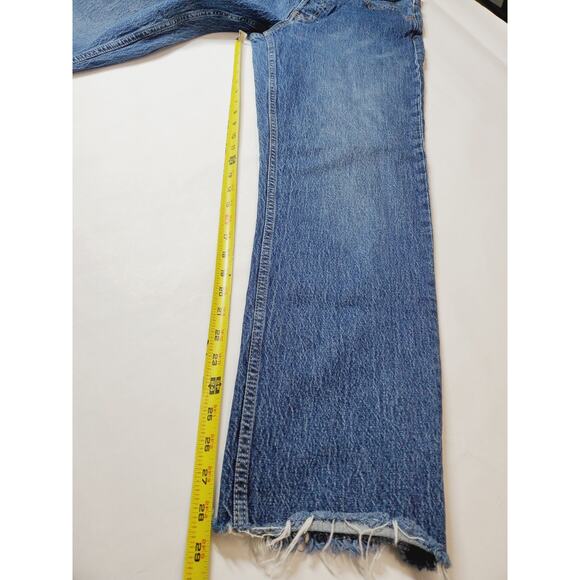 Gap Womens 31 Tall Cheeky Straight High Rise Jeans 12‎ LONG Dark Wash Stretch - Picture 10 of 11